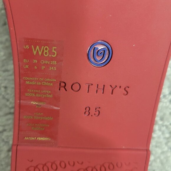 Rothy’s The Slide Red Sangria Flats Sandals Women’s Size US 7.5, 9, 9.5,10, 10.5 - Picture 8 of 9